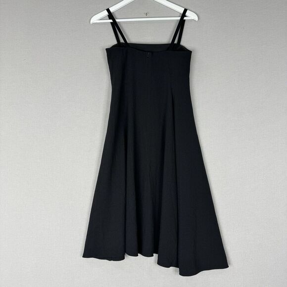 Theory Womens Dress 4 Black Trelle Rosina Crepe Corset Bust Cocktail Asymmetric - Picture 7 of 13